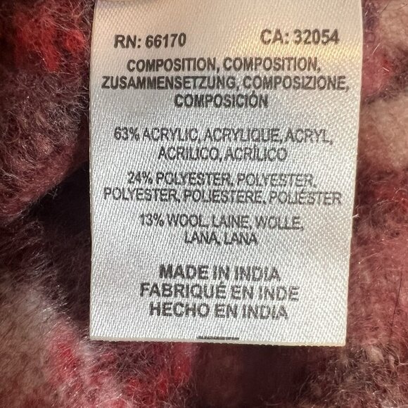 Anthropologie ANDERSEN & LAUTH Plaid Poncho Wool Blend Size ALL Fringe Winter - Picture 5 of 6